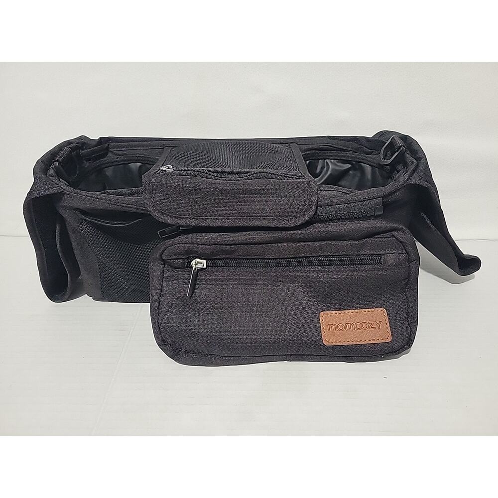 Momcozy Universal Black Stroller Hanging Organizer with Insulated Cup Holder